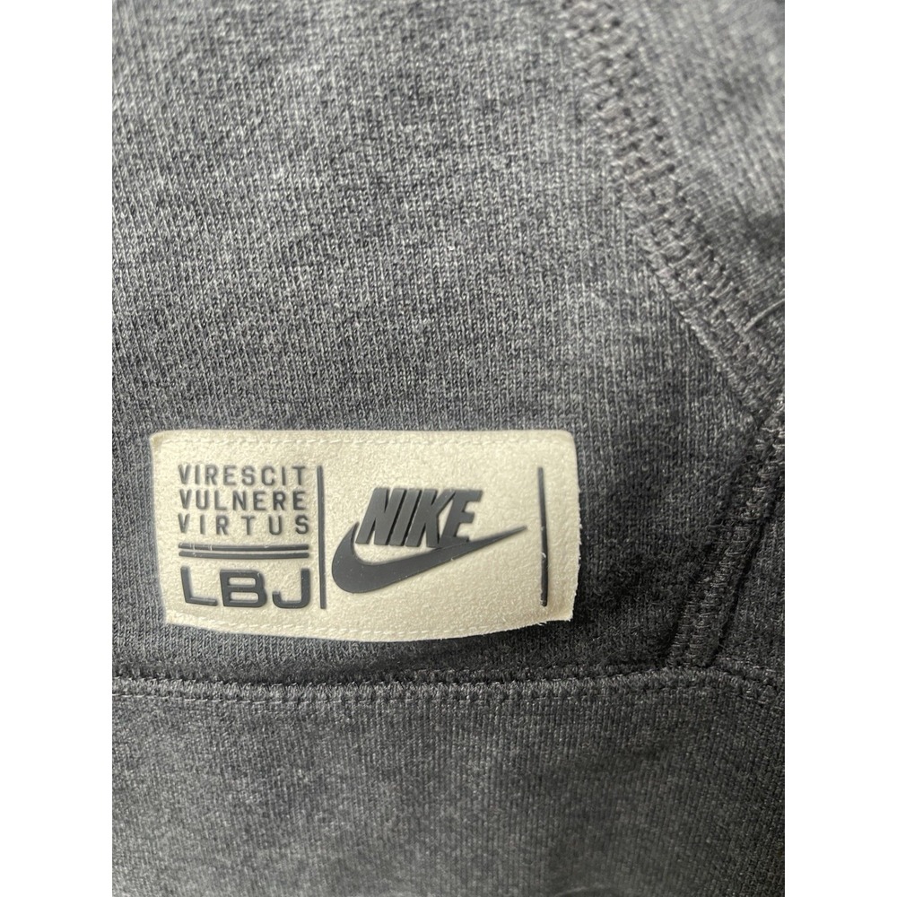 Lebron James Nike Hoodie Men Large Gray LBJ Safari Print Colorblock Fleece - Picture 6 of 9